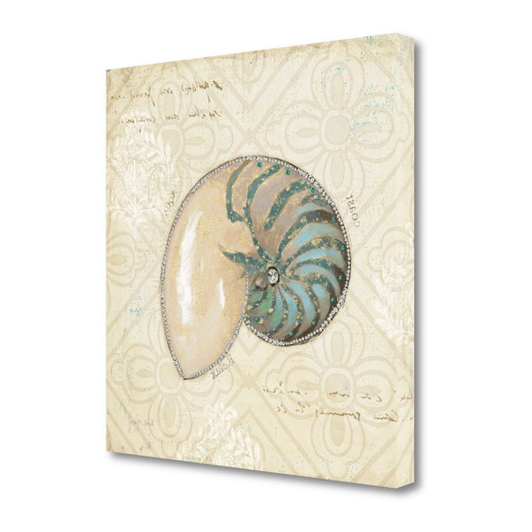 20" Soft Vintage Beach Treasures Journal Giclee Print on Gallery Wrap Canvas Wall Art