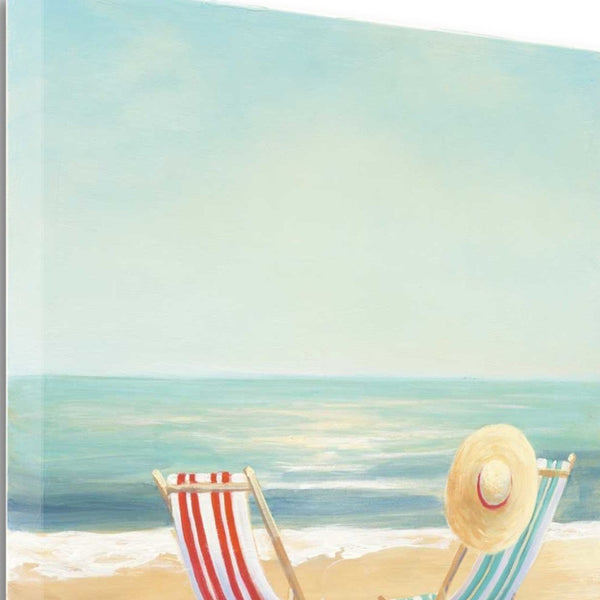 20" Beach Chairs on the Sand Giclee Canvas Wall Art