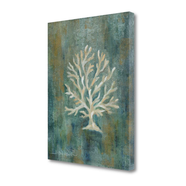 21" Blue Sea Coral Giclee Wrap Canvas Wall Art