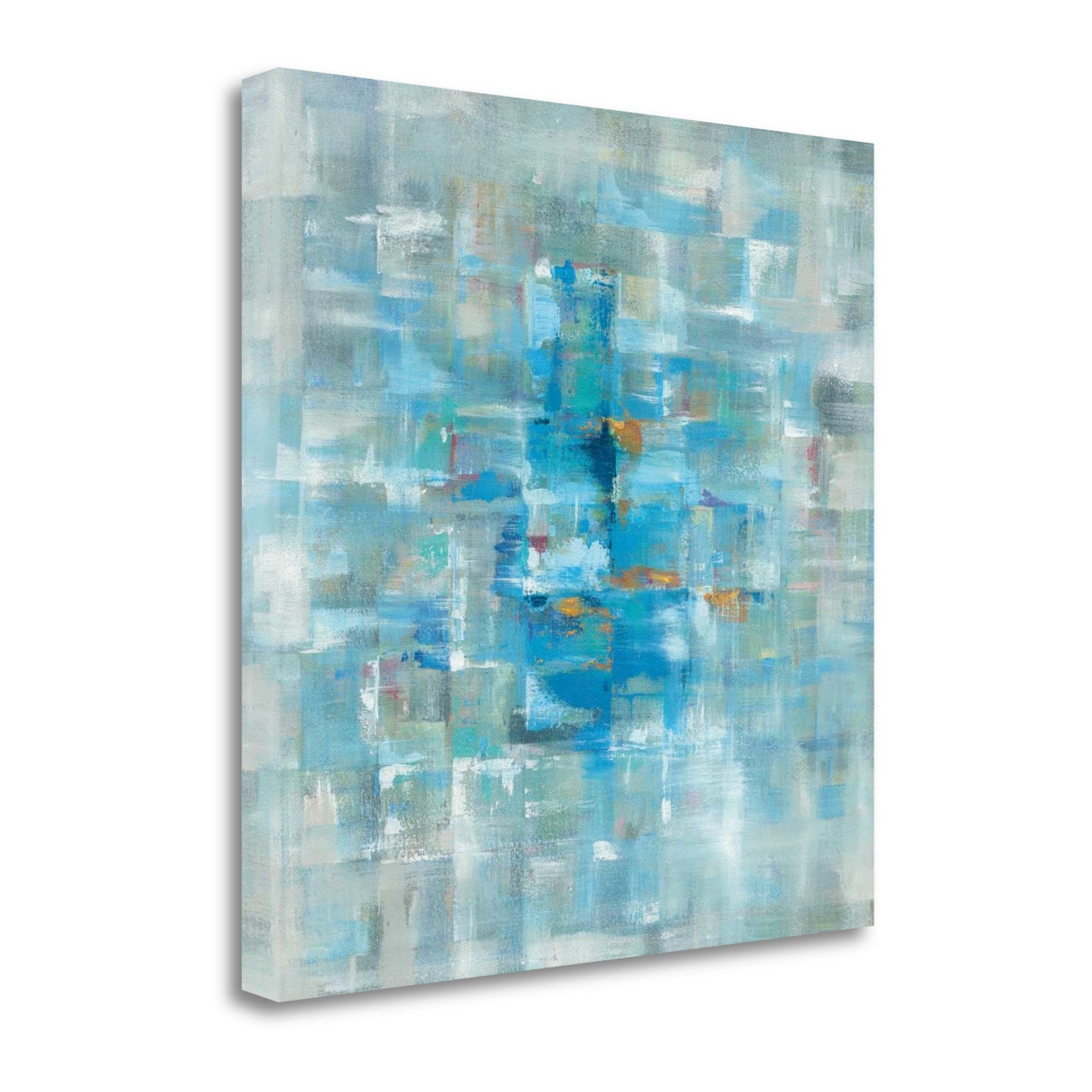 Blue Abstract Watercolor Giclee Wrap Canvas Wall Art