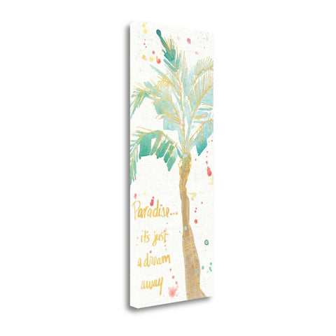 Paradise Palmtree Watercolor 2 Giclee Wrap Canvas Wall Art