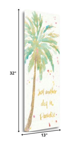 Watercolor Palm Tree 1 Giclee Wrap Canvas Wall Art