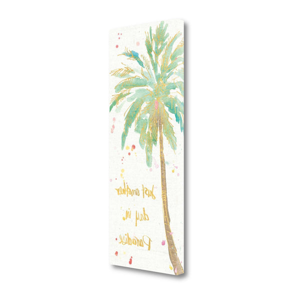 Watercolor Palm Tree 1 Giclee Wrap Canvas Wall Art