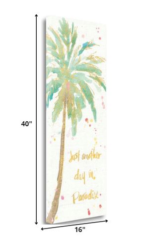 Watercolor Palm Tree 2 Giclee Wrap Canvas Wall Art