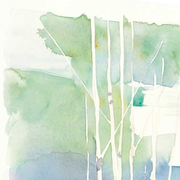 Watercolor Abstract Tree Trunks Giclee Wrap Canvas Wall Art