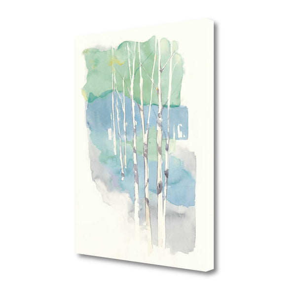 Watercolor Abstract Trees Giclee Wrap Canvas Wall Art