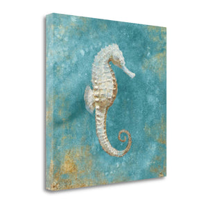 20" Majestic Seahorse in the Deep Blue Giclee Wrap Canvas Wall Art