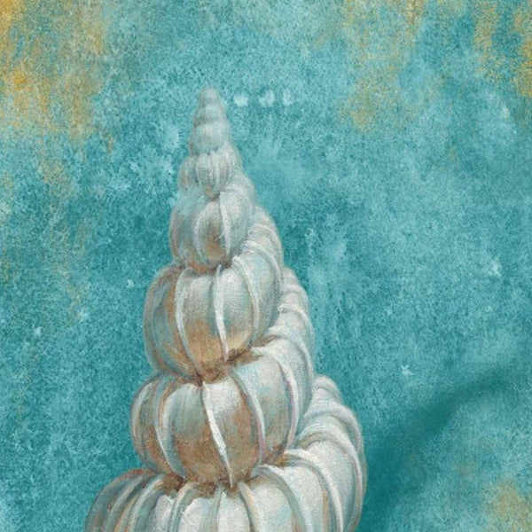 24" Majestic Seashell in the Bright Blue Sea Giclee Wrap Canvas Wall Art