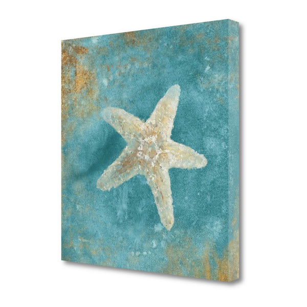 20" Majestic Starfish in the Deep Blue Sea Giclee Wrap Canvas Wall Art