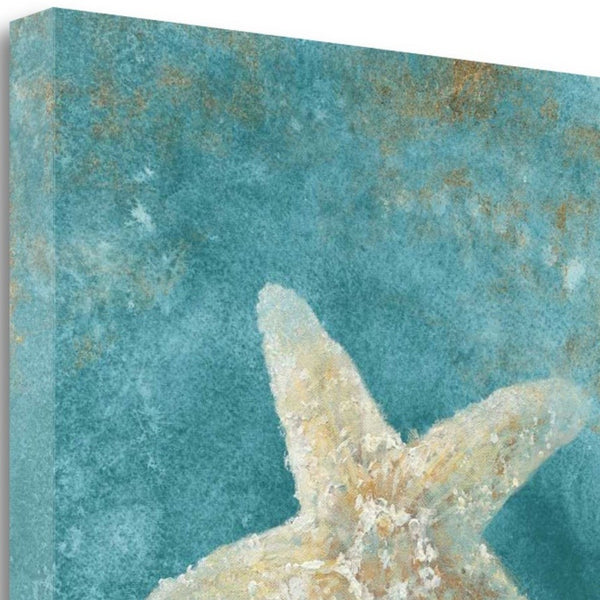 24" Majestic Starfish in the Deep Blue Sea Giclee Wrap Canvas Wall Art