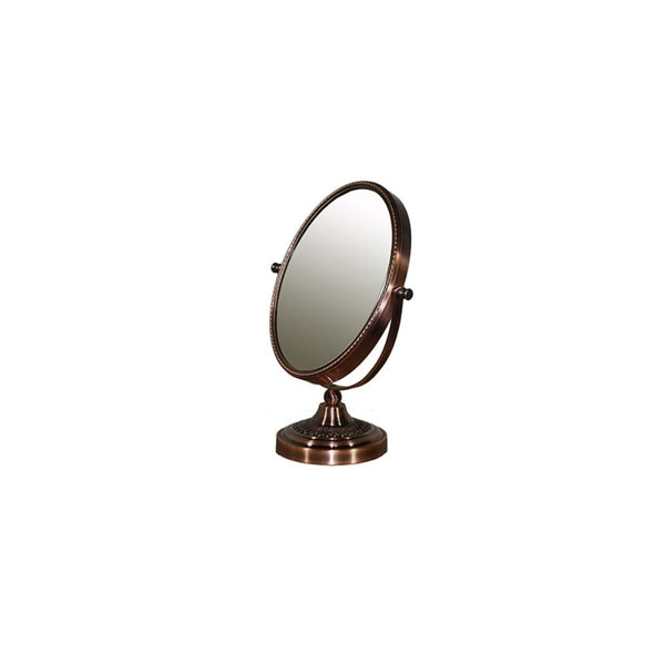 Vintage Style Copper 3X Magnification Vanity Mirror