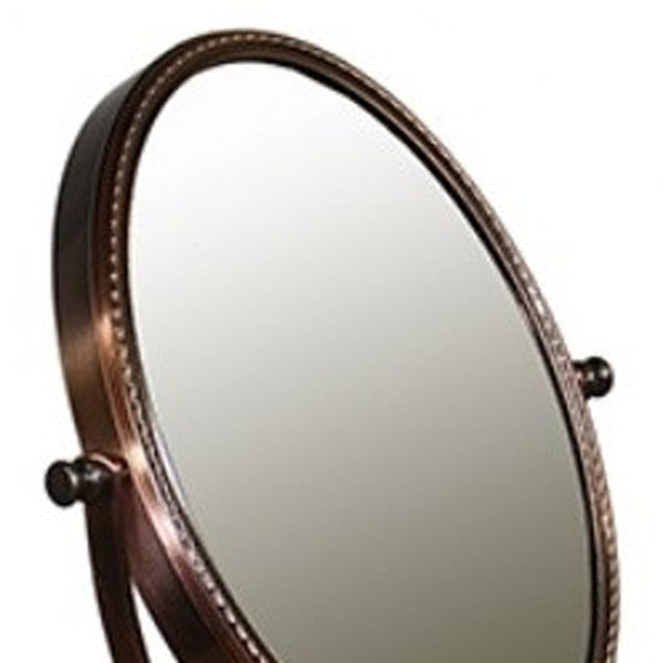 Vintage Style Copper 3X Magnification Vanity Mirror