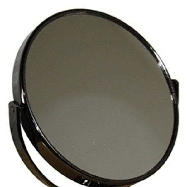 Vintage Pedestal Black 3X Magnification Vanity Mirror