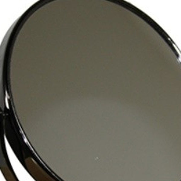 Vintage Pedestal Black 5X Magnification Vanity Mirror