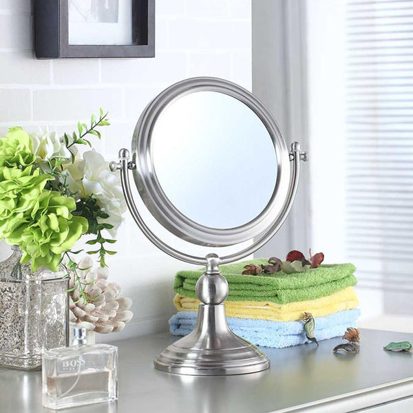 Vintage Rotating Chrome 3X Magnification Vanity Mirror