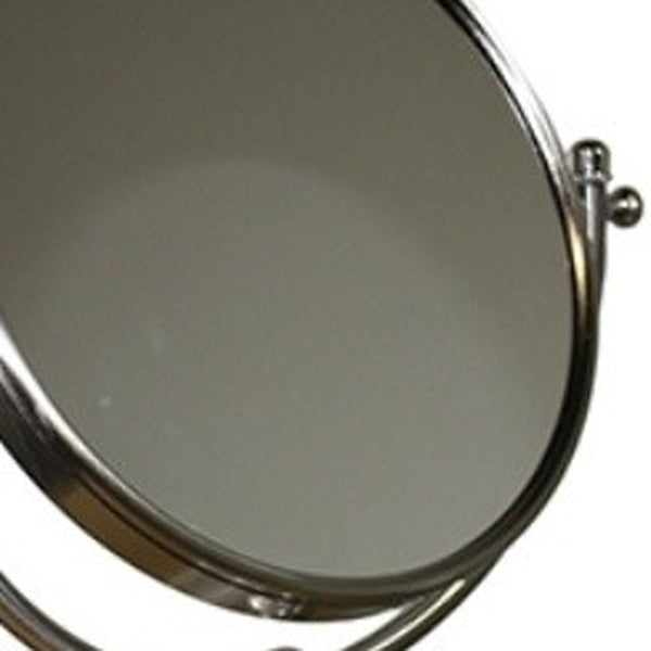 Vintage Rotating Chrome 7X Magnification Vanity Mirror