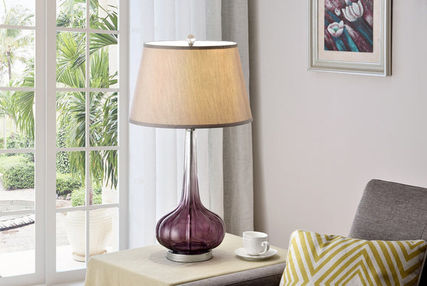 Purple Ombre Glass Goblet Table Lamp