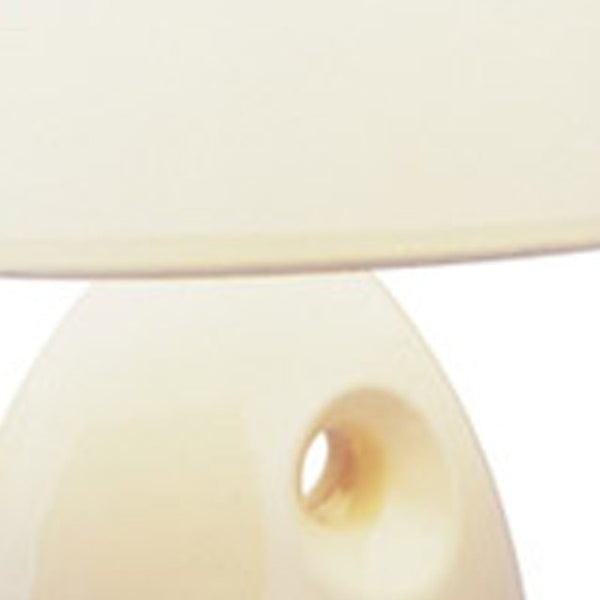 Contempo Contour Beige Ceramic Table Lamp