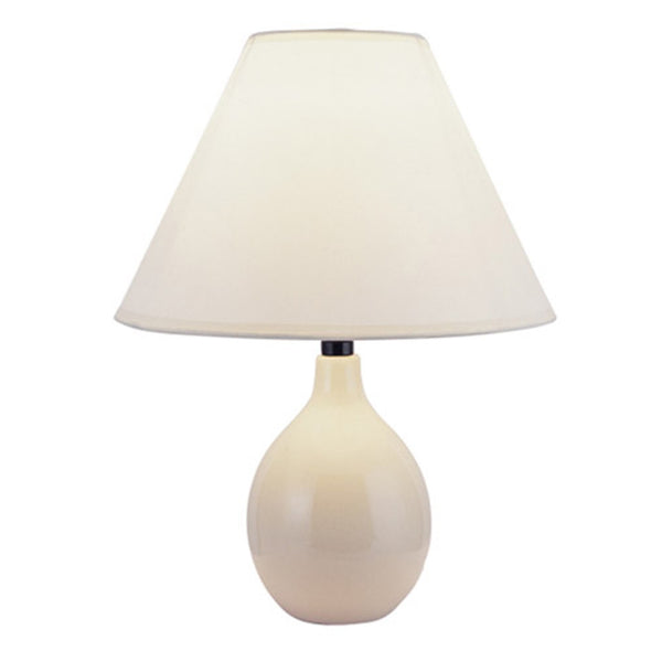 Contempo Bulb Beige Ceramic Table Lamp