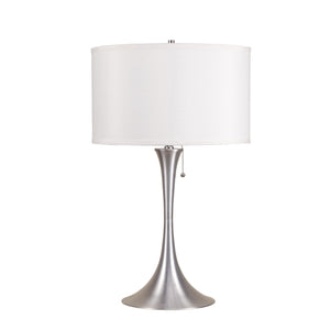 Minimalist Silver Metal Table Lamp