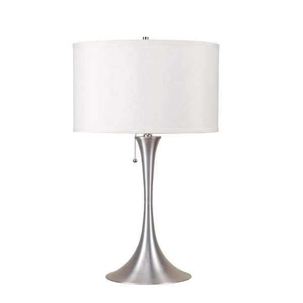 Minimalist Silver Metal Table Lamp