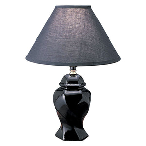 Black Urn Shaped Table Lamp