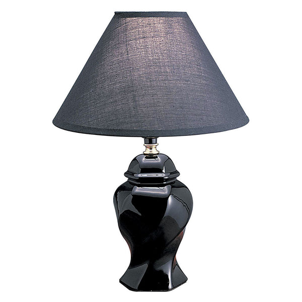 Black Urn Shaped Table Lamp