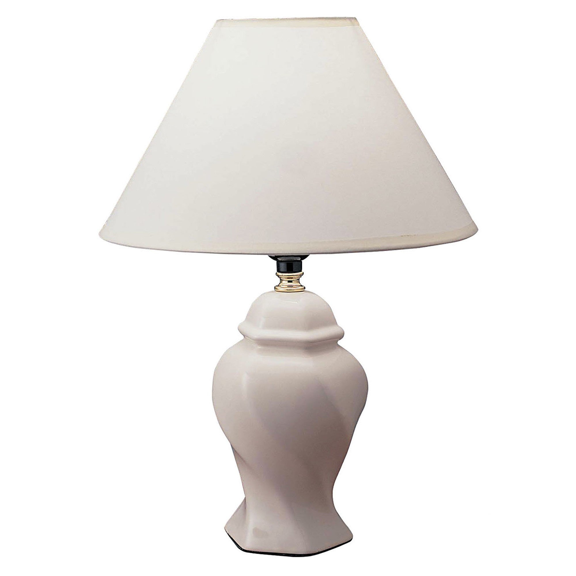 White Urn Shaped Table Lamp