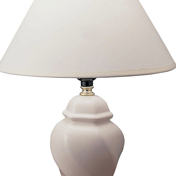 White Urn Shaped Table Lamp