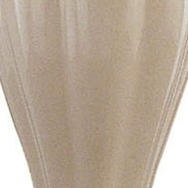 Gold and Ivory Table Lamp with Pleated White Shade