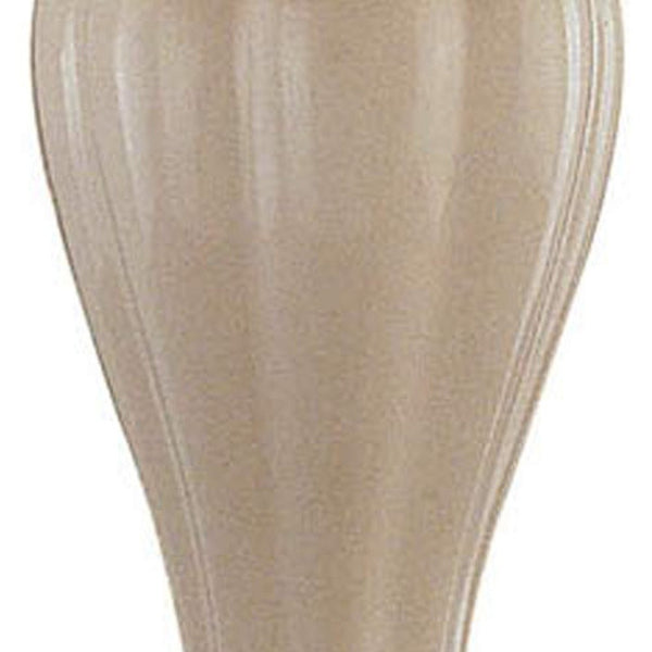 Gold and Ivory Table Lamp with Pleated White Shade