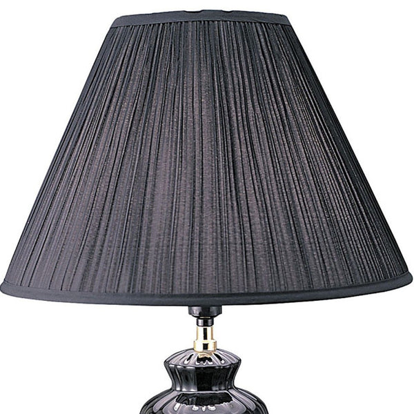 26” Stylish Black Ceramic Urn Shape Table Lamp