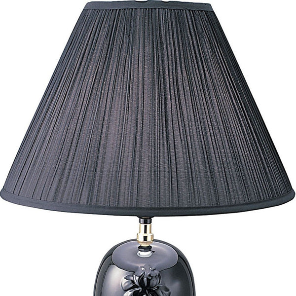 26” Black Iris Urn Shape Table Lamp