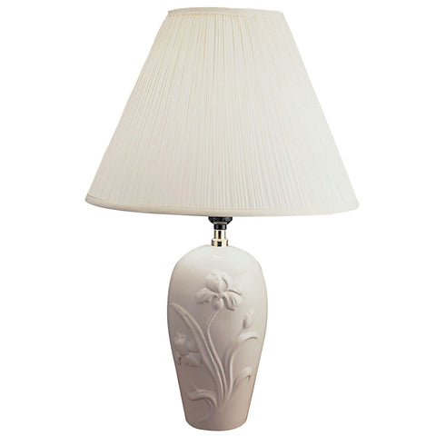 26” Ivory Iris Urn Shape Table Lamp