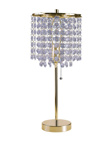 20” Modern Tall Gold Crystal Chandelier Lamp