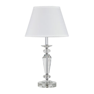 22” White Stylish Crystal Table Lamp