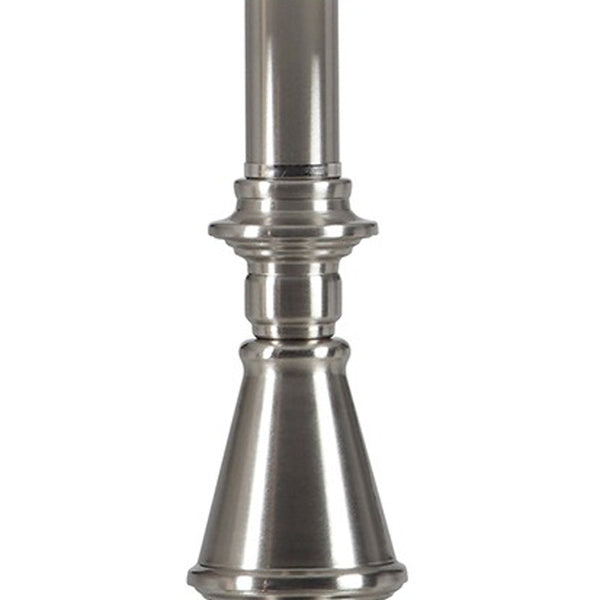 26” Traditional Brushed Nickel Metal Table Lamp