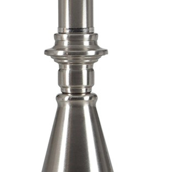 26” Traditional Brushed Nickel Metal Table Lamp