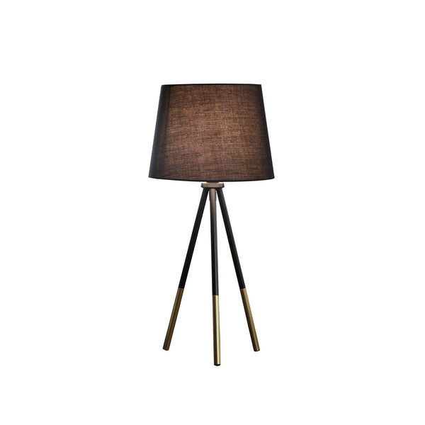 20” Classic Black Matte Tripod Table Lamp