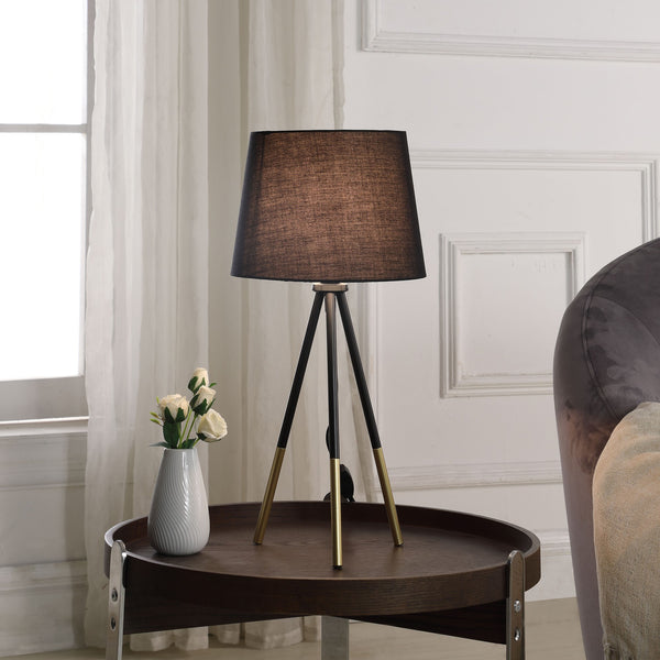 20” Classic Black Matte Tripod Table Lamp