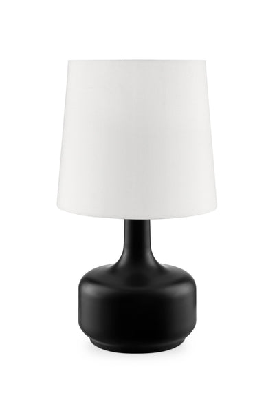 Modern Matte Black Table Lamp with Touch Switch