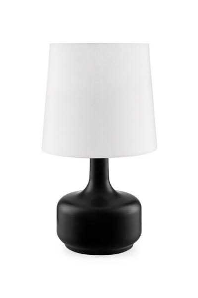 Modern Matte Black Table Lamp with Touch Switch