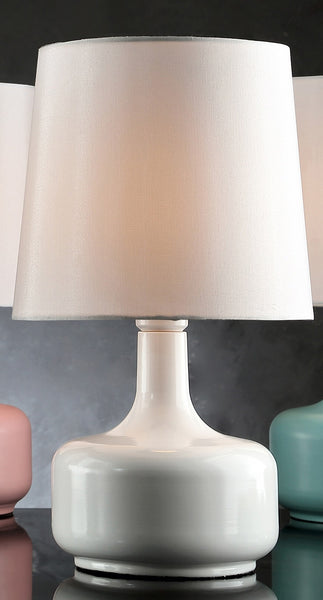 Modern Powder White Table Lamp with Touch Switch