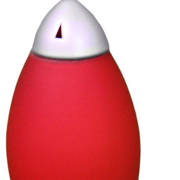 Red and Silver Rocket Shaped Table Lamp