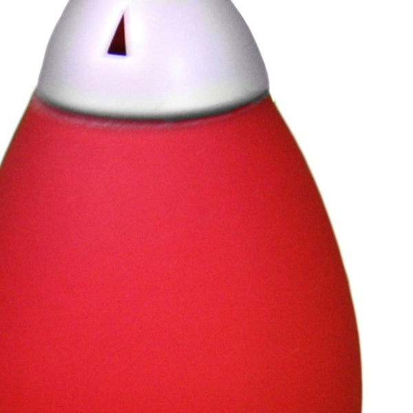 Red and Silver Rocket Shaped Table Lamp