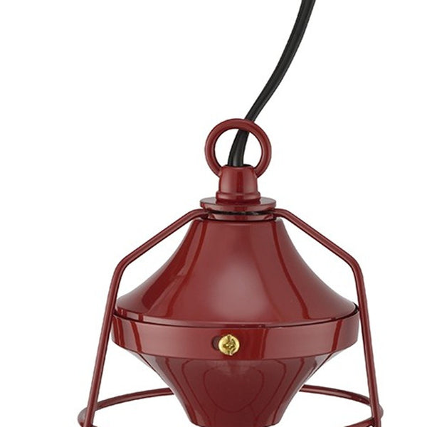 Modern Red Lantern Design Table Lamp