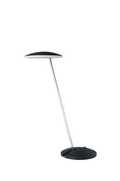 Black Metal Desk Lamp with Flat Shade