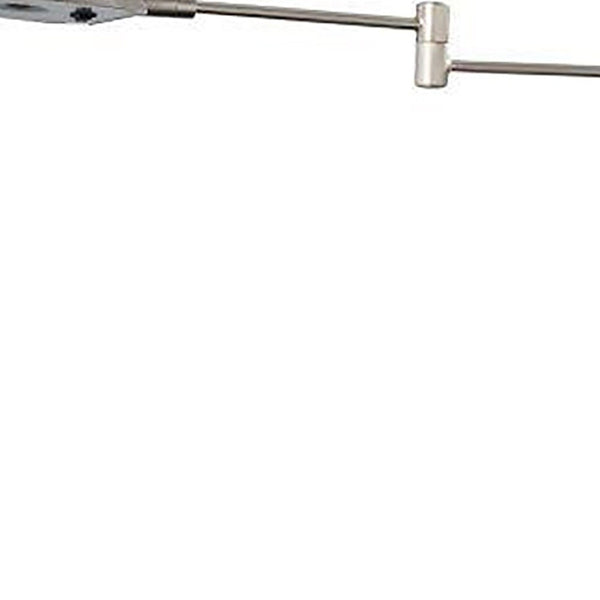 Minimalist Silver Metal Swing Arm Desk Lamp