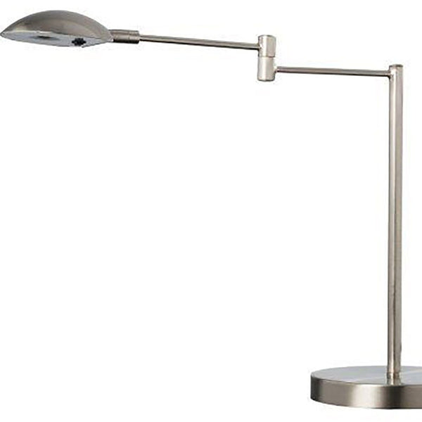 Minimalist Silver Metal Swing Arm Desk Lamp