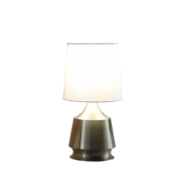 14” Antique White Brass Table Lamp